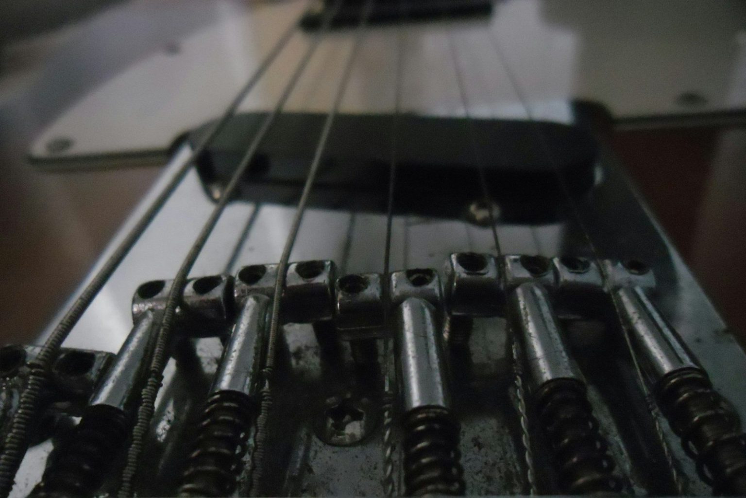 a close-up of a guitar